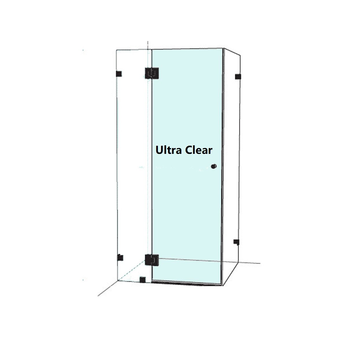 Ultra-Clear-door-panel Standard Door (10mm Ultra Clear Toughened Glass) - Image 1