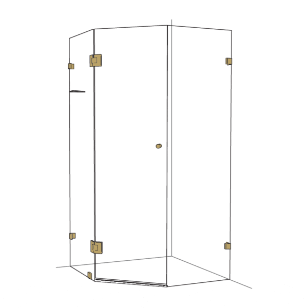 Splay Diamond Corner – Gold