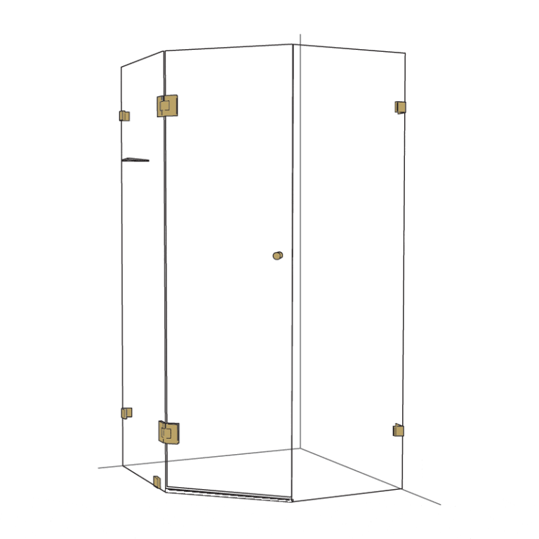 Splay Diamond Corner – Gold