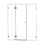 Wall to Wall Dual Shower Screen Chrome