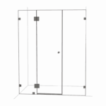 Wall to Wall Dual Shower Screen Nikel