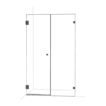 Wall to Wall Shower Screen Gunmetal