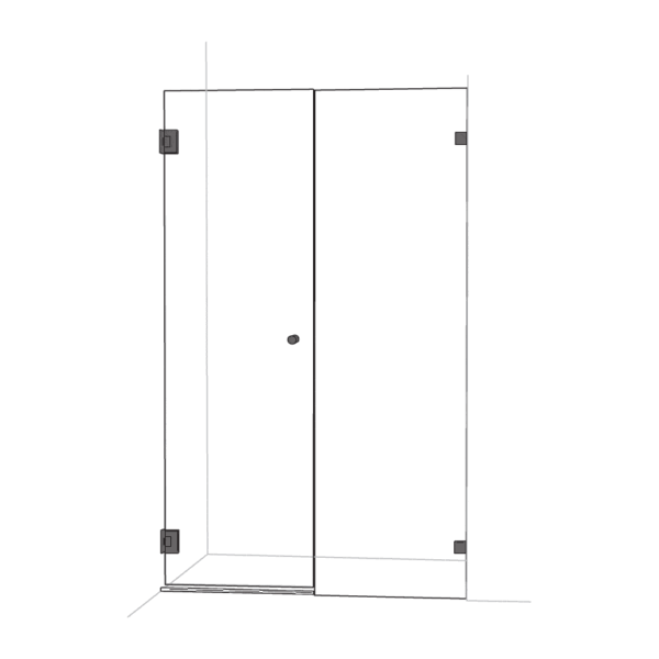 Wall to Wall Shower Screen Gunmetal