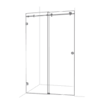 Wall to Wall Sliding Door Shower Screen