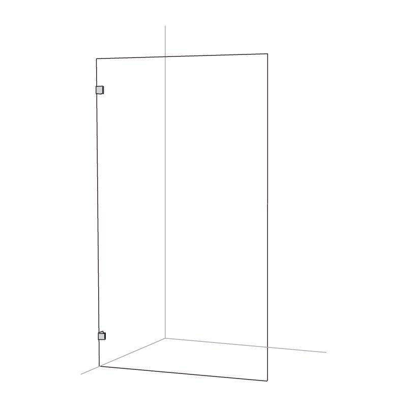 Fixed Shower Screens - Clear Chrome Fixed Panel Shower Screens - Image 1